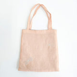 mina perhonen choucho ミニバッグ rs9590 コットン 刺繍 トートバッグ ピンク レディース ミナペルホネン【中古】5-0308G∞