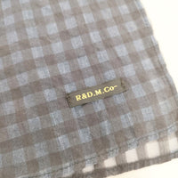 R&D.M.Co- チェック 大判 ストール ネイビー ブラック レディース オールドマンズテーラー【中古】5-0615M◎