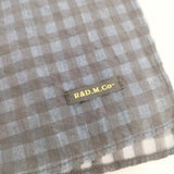 R&D.M.Co- チェック 大判 ストール ネイビー ブラック レディース オールドマンズテーラー【中古】5-0615M◎