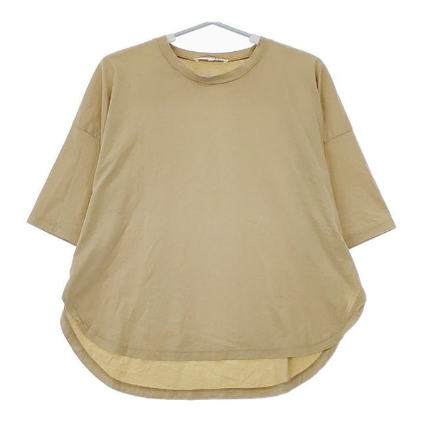 ENFOLD 300ES280-335021 コンパクト天竺 ルーズBOX 半袖Ｔシャツ カットソー ベージュ レディース エンフォルド【中古】5-0605S∞