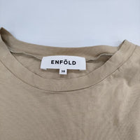 ENFOLD 300ES280-335021 コンパクト天竺 ルーズBOX 半袖Ｔシャツ カットソー ベージュ レディース エンフォルド【中古】5-0605S∞