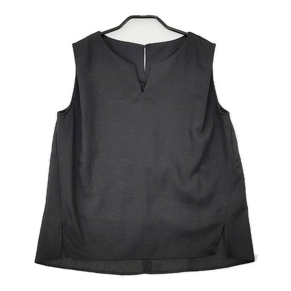 Simplicite リネンライクオールインワンセット ノースリーブトップス パンツ セットアップ 23SS ブラック レディース シンプリシテェ【中古】5-0605S∞