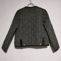Traditional Weatherwear ARKLEY アークリー ヘリンボーン 中綿 ジャケット グレー レディース トラディショナルウェザーウェア【中古】4-1208A∞