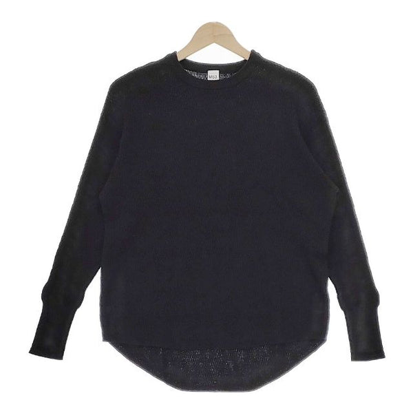 M53. エムゴーサン SANKAKU THERMAL KNIT サーマルニット ニット ブラック レディース【中古】5-0118M∞