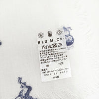 R&D.M.Co- オズプリントガーゼショール オズの魔法使い oz print ストール ホワイト ネイビー レディース オールドマンズテーラー【中古】5-0918G◎