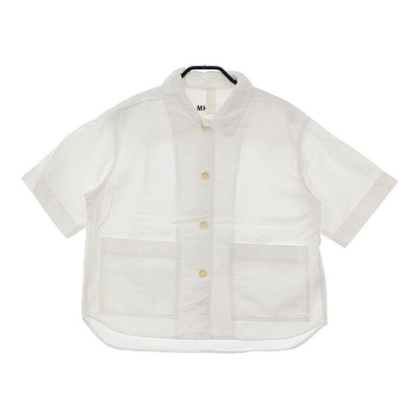 MHL. 595-3152505 LIGHT COTTON DRY TWILL 半袖シャツ 23SS オフホワイト レディース エムエイチエル【中古】5-0602S∞