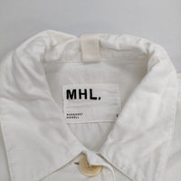 MHL. 595-3152505 LIGHT COTTON DRY TWILL 半袖シャツ 23SS オフホワイト レディース エムエイチエル【中古】5-0602S∞