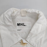 MHL. 595-3152505 LIGHT COTTON DRY TWILL 半袖シャツ 23SS オフホワイト レディース エムエイチエル【中古】5-0602S∞