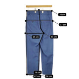 Steven Alan 8214-199-0499 TWILL CROPPED TAPERED PANTS パンツ ブルー レディース スティーブンアラン【中古】4-1218T∞