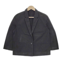 MARGARET HOWELL 578-8120009 WASHED YARN DYE POPLIN テーラードジャケット 濃紺 ネイビー レディース マーガレットハウエル【中古】5-0312M∞