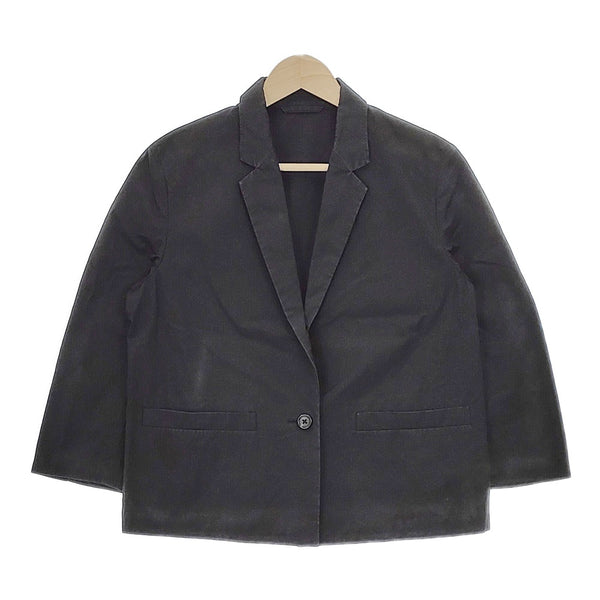 MARGARET HOWELL 578-8120009 WASHED YARN DYE POPLIN テーラードジャケット 濃紺 ネイビー レディース マーガレットハウエル【中古】5-0312M∞