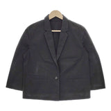 MARGARET HOWELL 578-8120009 WASHED YARN DYE POPLIN テーラードジャケット 濃紺 ネイビー レディース マーガレットハウエル【中古】5-0312M∞