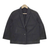 MARGARET HOWELL 578-8120009 WASHED YARN DYE POPLIN テーラードジャケット 濃紺 ネイビー レディース マーガレットハウエル【中古】5-0312M∞
