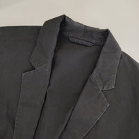 MARGARET HOWELL 578-8120009 WASHED YARN DYE POPLIN テーラードジャケット 濃紺 ネイビー レディース マーガレットハウエル【中古】5-0312M∞
