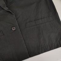 MARGARET HOWELL 578-8120009 WASHED YARN DYE POPLIN テーラードジャケット 濃紺 ネイビー レディース マーガレットハウエル【中古】5-0312M∞