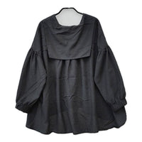 sirone セーラーカラーサーキュラーシャツ  ブラウス シャツ チャコールグレー レディース シロネ【中古】5-0324M∞