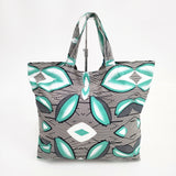 FLOWER HAYES フラワーヘイズ Eye flower 刺繍 タッセル付き ハンドメイド トートバッグ グリーン 多色 レディース【中古】5-0615M◎