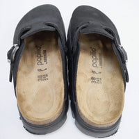 BIRKENSTOCK Papillio パピリオ ボストン Boston Chunky LEVE 厚底 24.5cm  サンダル ブラック レディース ビルケンシュトック【中古】4-1113G♪