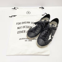 GOLDEN GOOSE SUPER STAR スーパースター サイズ38 ダメージ加工 スニーカー ブラック ホワイト レディース ゴールデングース【中古】5-0108G◎