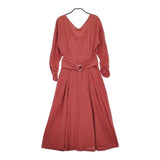 Khaju ベルト付き ワンピース レッド レディース カージュ【中古】5-0220M∞