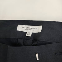 BEAUTY&YOUTH UNITED ARROWS オックスフォードタックテーパードパンツ 定価13200円 ネイビー レディース ビューティアンドユース【中古】5-0309M♪