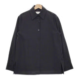 JIL SANDER 未使用品 CAMICIA ウールギャバジンシャツ J52DL0008 J40002 定価162800円 24SS ブラック レディース ジルサンダー【中古】4-1113T♪