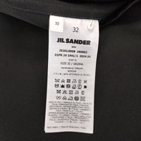 JIL SANDER 未使用品 CAMICIA ウールギャバジンシャツ J52DL0008 J40002 定価162800円 24SS ブラック レディース ジルサンダー【中古】4-1113T♪