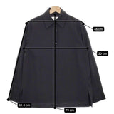 JIL SANDER 未使用品 CAMICIA ウールギャバジンシャツ J52DL0008 J40002 定価162800円 24SS ブラック レディース ジルサンダー【中古】4-1113T♪