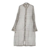 L'Appartement/Deuxieme Classe ボーダーシャツ ワンピース ホワイト ブラック レディース アパルトモン/ドゥーズィエムクラス【中古】5-0309M♪