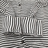 L'Appartement/Deuxieme Classe ボーダーシャツ ワンピース ホワイト ブラック レディース アパルトモン/ドゥーズィエムクラス【中古】5-0309M♪