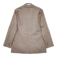 Spick and Span Noble 麻ストレッチダブルブレストジャケット 定価34100円 金ボタン テーラードジャケット ブラウン レディース スピック＆スパン ノーブル【中古】5-0324M∞