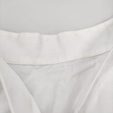 TEIJA テイヤ ノーカラー ギャザー サイズ9 ブラウス シャツ ホワイト レディース【中古】5-0309M♪