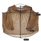 Deuxieme Classe LINEN ガーゼシャーリングブラウス ブラウス シャツ ブラウン レディース ドゥーズィエムクラス【中古】5-0309M♪