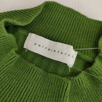 patterntorso PN-00262 モックネック コットン セーター ニット グリーン レディース パターントルソ【中古】5-0220M∞