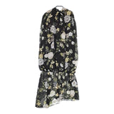 AMERI RILEY LOW WAIST DRESS 花柄 ノースリーブドレス ワンピース ブラック レディース アメリ【中古】5-0324M∞