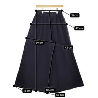 CIROI 316070009008 ワイド サイドスリット パンツ ネイビー レディース シロイ【中古】5-0220G∞