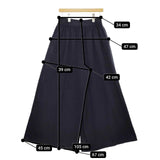 CIROI 316070009008 ワイド サイドスリット パンツ ネイビー レディース シロイ【中古】5-0220G∞