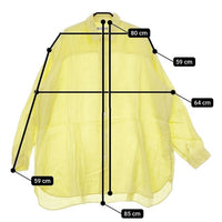 JOURNAL STANDARD LUXE 60リネンレギュラーカラー-Big-シャツ 長袖シャツ 23SS イエロー レディース ジャーナルスタンダード ラックス【中古】5-0322M∞