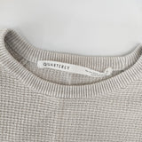QUARTERLY コットンリネン ラグラン 15080440901710 長袖 セーター ニット グレージュ レディース クォータリー【中古】4-1209M△
