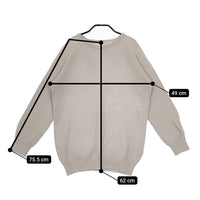 QUARTERLY コットンリネン ラグラン 15080440901710 長袖 セーター ニット グレージュ レディース クォータリー【中古】4-1209M△