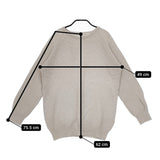 QUARTERLY コットンリネン ラグラン 15080440901710 長袖 セーター ニット グレージュ レディース クォータリー【中古】4-1209M△