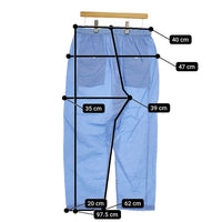 Sunday in bed 新品 23SS イージーパンツ 定価24200円 23030450009310 コットン サイズXL パンツ ライトブルー レディース サンデーインベッド【中古】4-1209M△