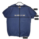 Goodwear アメリカ製 L フロッキープリント 半袖Ｔシャツ カットソー ブルー レディース グッドウェア【中古】5-0605S∞