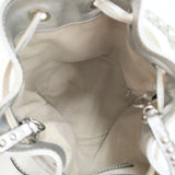 J&M Davidson カーニバル フリンジ スタッズ レザー ショルダー トートバッグ シルバー レディース ジェイアンドエムデヴィッドソン【中古】5-0423G∞