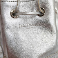 J&M Davidson カーニバル フリンジ スタッズ レザー ショルダー トートバッグ シルバー レディース ジェイアンドエムデヴィッドソン【中古】5-0423G∞