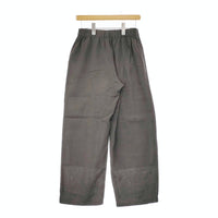 evam eva wide tuck pants E193T060 M リネンウール イージーワイドタック パンツ チャコールグレー レディース エヴァムエヴァ【中古】5-0309M♪