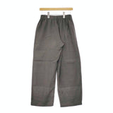 evam eva wide tuck pants E193T060 M リネンウール イージーワイドタック パンツ チャコールグレー レディース エヴァムエヴァ【中古】5-0309M♪