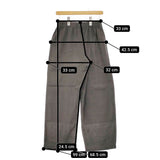 evam eva wide tuck pants E193T060 M リネンウール イージーワイドタック パンツ チャコールグレー レディース エヴァムエヴァ【中古】5-0309M♪