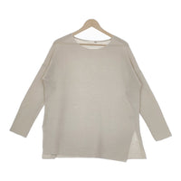 evam eva リブニット cotton aze tunic E213K019 長袖 サイズM チュニック ベージュ レディース エヴァムエヴァ【中古】4-1209M△