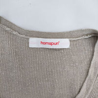homspun 081-7440 リネン カーディガン ベージュ レディース ホームスパン【中古】5-0322M∞
